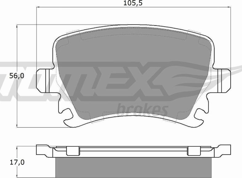 TOMEX brakes TX 13-95 - Тормозные колодки, дисковые, комплект unicars.by