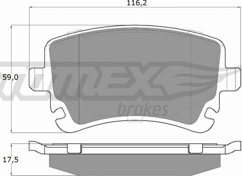 TOMEX brakes TX 13-961 - Тормозные колодки, дисковые, комплект unicars.by