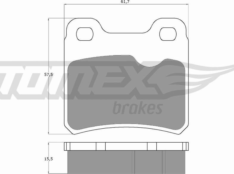 TOMEX brakes TX 13-49 - Тормозные колодки, дисковые, комплект unicars.by