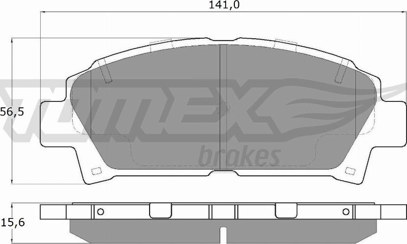 TOMEX brakes TX 13-63 - Тормозные колодки, дисковые, комплект unicars.by