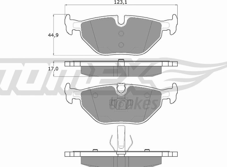 TOMEX brakes TX 13-17 - Тормозные колодки, дисковые, комплект unicars.by