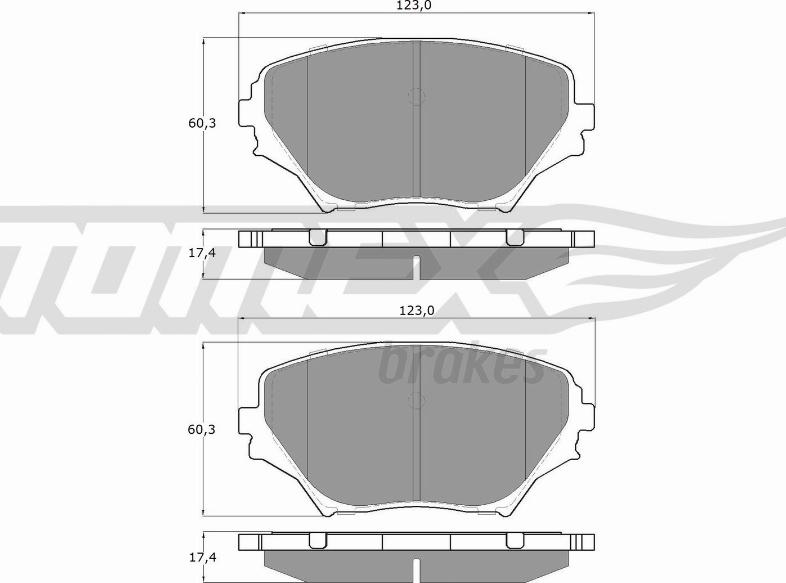 TOMEX brakes TX 13-85 - Тормозные колодки, дисковые, комплект unicars.by