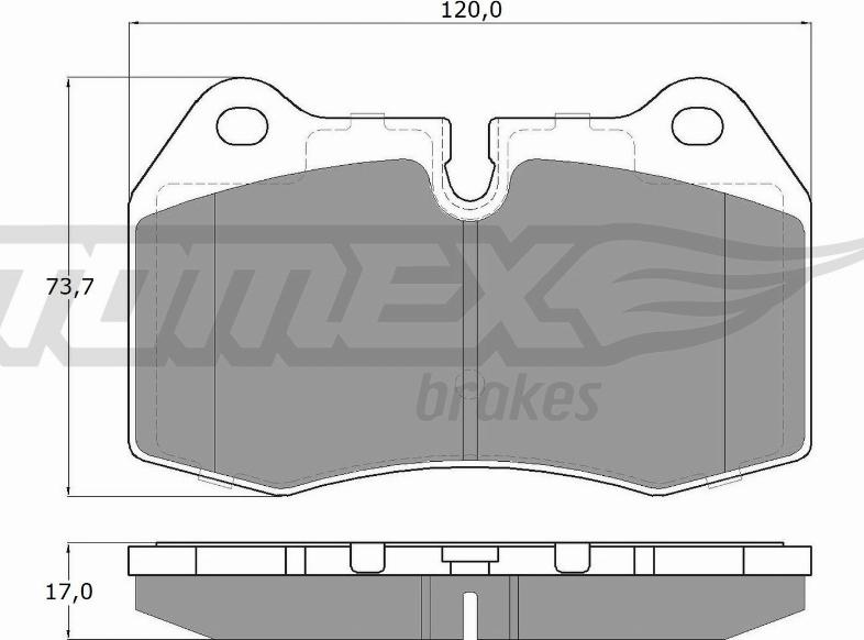 TOMEX brakes TX 13-24 - Тормозные колодки, дисковые, комплект unicars.by