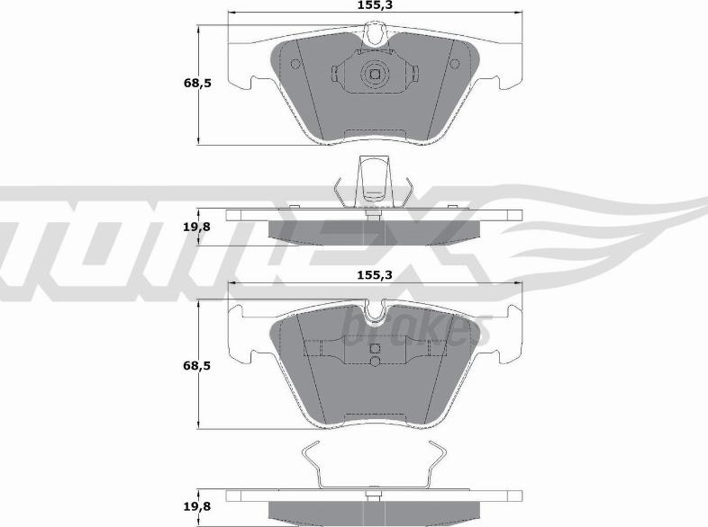 TOMEX brakes TX 13-25 - Тормозные колодки, дисковые, комплект unicars.by