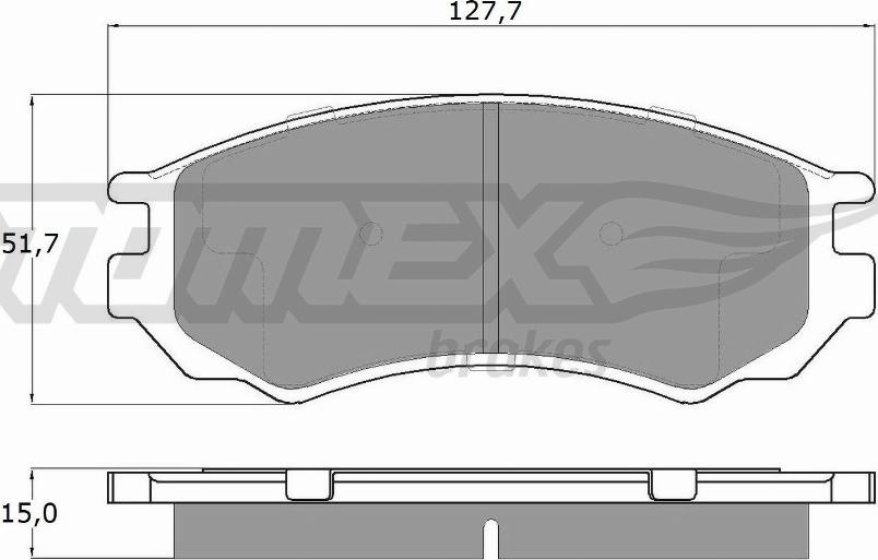 TOMEX brakes TX 12-02 - Тормозные колодки, дисковые, комплект unicars.by