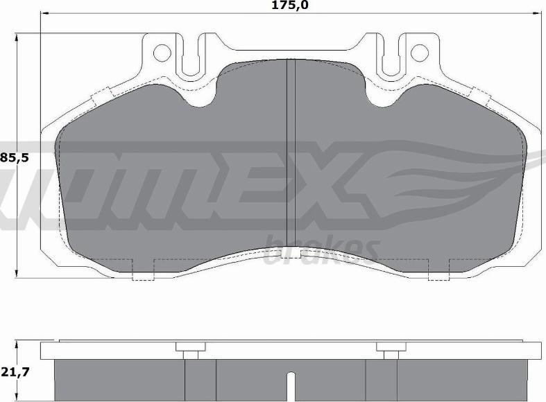 TOMEX brakes TX 12-88 - Тормозные колодки, дисковые, комплект unicars.by