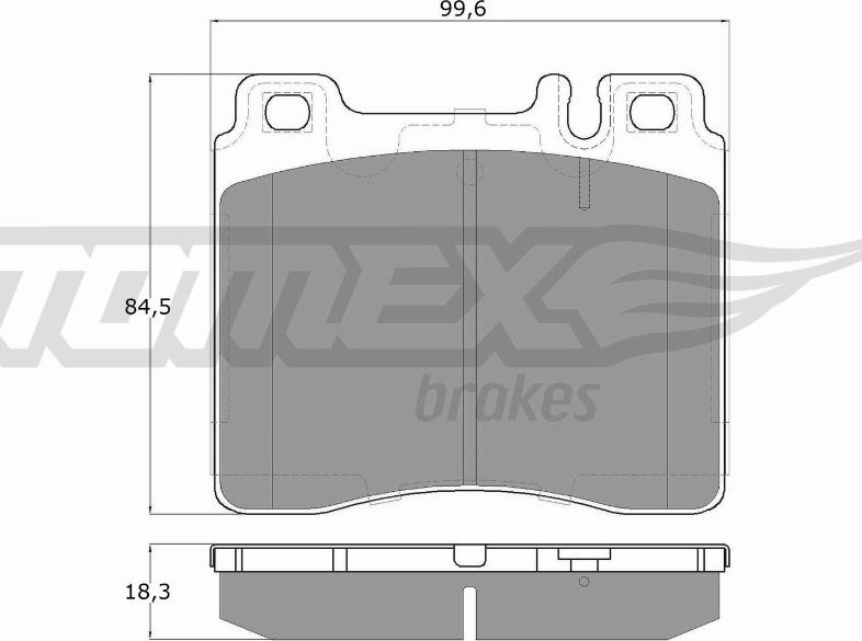 TOMEX brakes TX 12-74 - Тормозные колодки, дисковые, комплект unicars.by