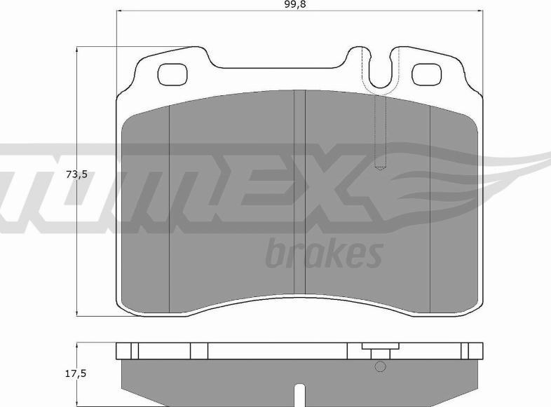 TOMEX brakes TX 12-71 - Тормозные колодки, дисковые, комплект unicars.by