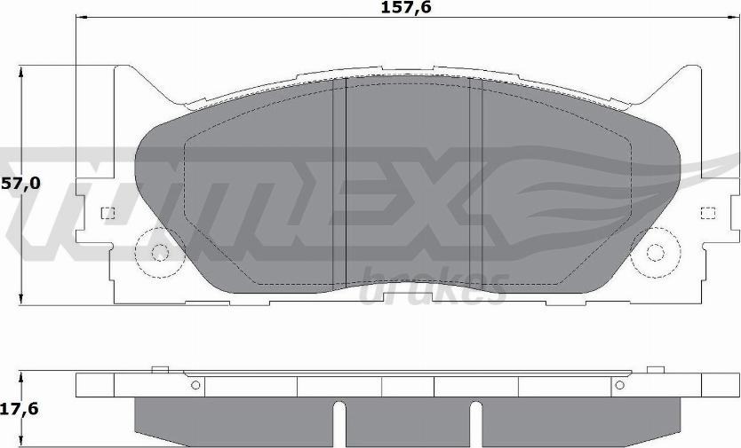 TOMEX brakes TX 17-59 - Тормозные колодки, дисковые, комплект unicars.by