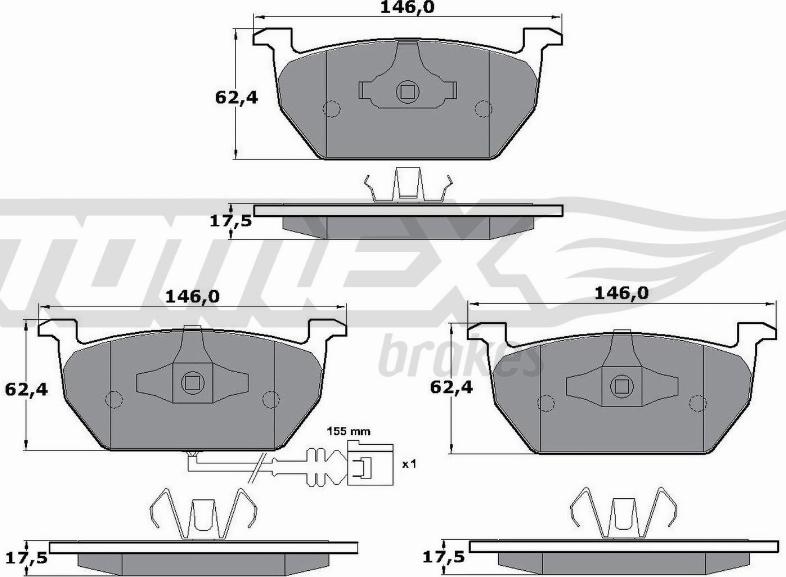 ATE 2263101 - Тормозные колодки, дисковые, комплект unicars.by