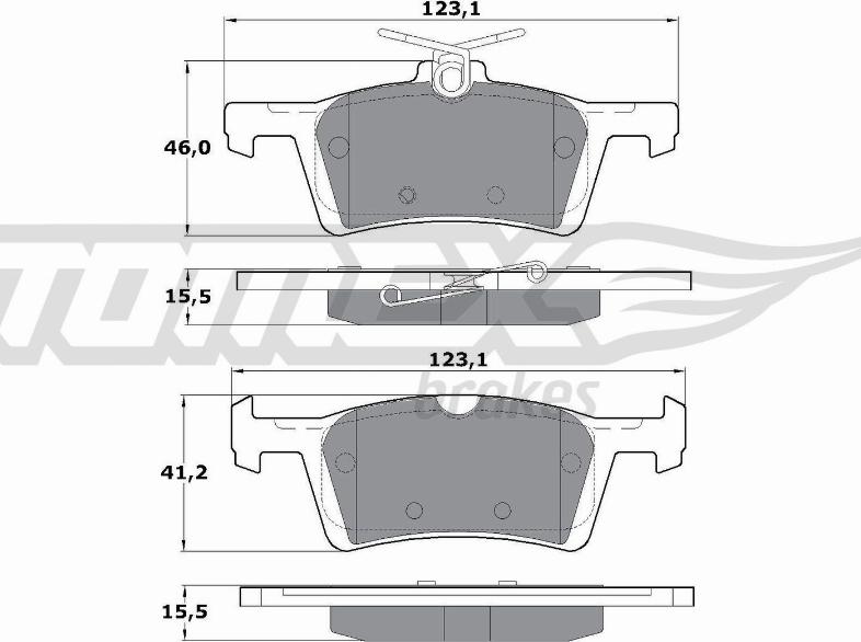 TOMEX brakes TX 17-02 - Тормозные колодки, дисковые, комплект unicars.by