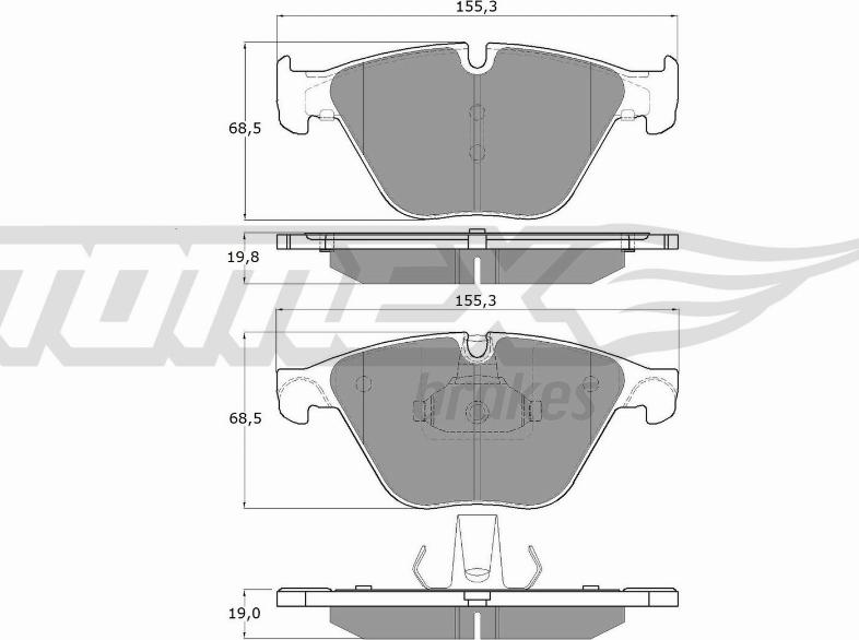 TOMEX brakes TX 17-35 - Тормозные колодки, дисковые, комплект unicars.by