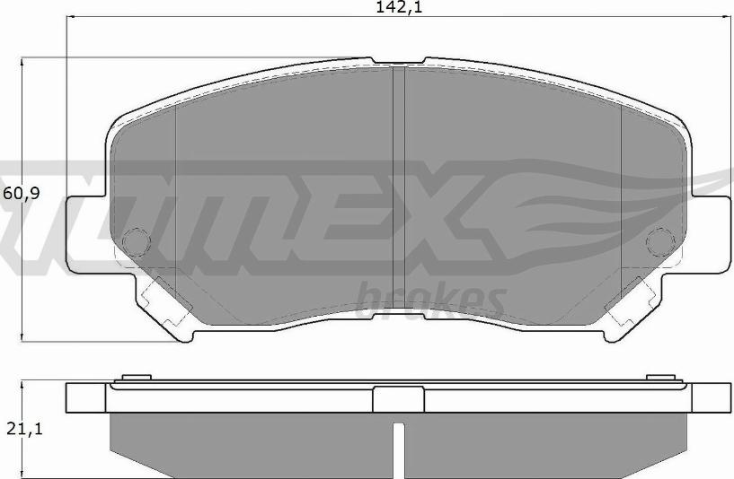 TOMEX brakes TX 17-251 - Тормозные колодки, дисковые, комплект unicars.by