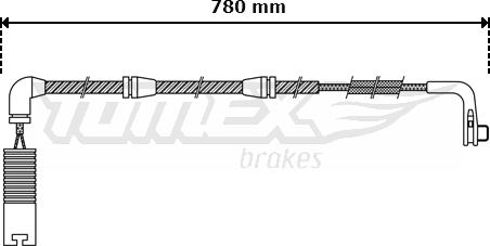 TOMEX brakes TX 30-47 - Сигнализатор, износ тормозных колодок unicars.by