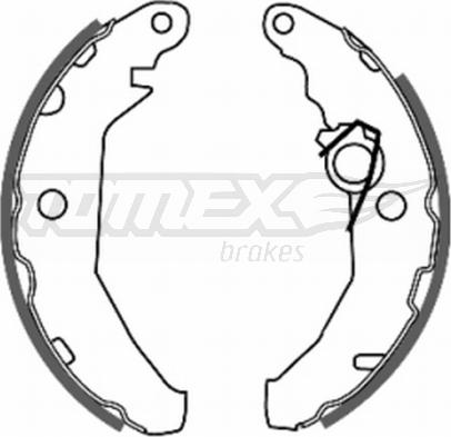 TOMEX brakes TX 20-46 - Комплект тормозных колодок, барабанные unicars.by