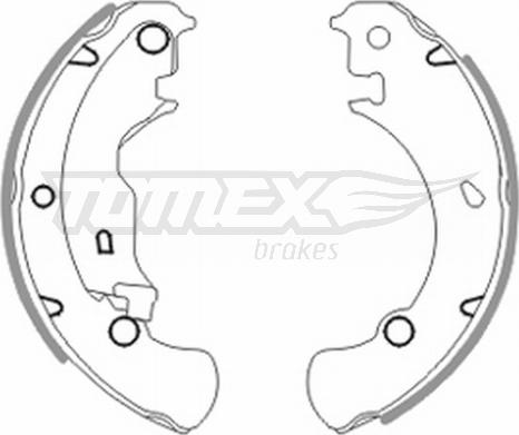 TOMEX brakes TX 20-42 - Комплект тормозных колодок, барабанные unicars.by