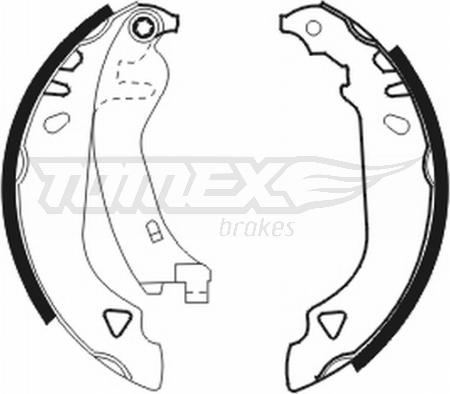 TOMEX brakes TX 20-64 - Комплект тормозных колодок, барабанные unicars.by