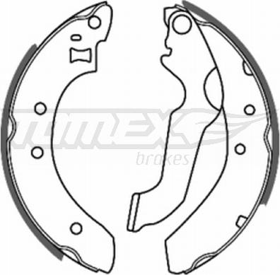 TOMEX brakes TX 20-61 - Комплект тормозных колодок, барабанные unicars.by