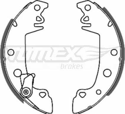 TOMEX brakes TX 20-68 - Комплект тормозных колодок, барабанные unicars.by