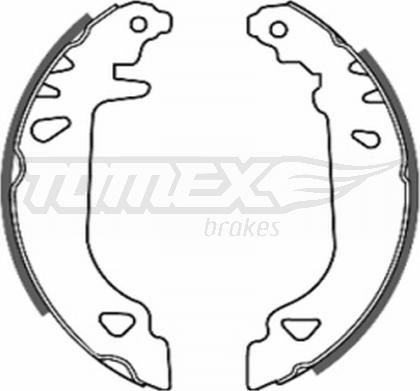 TOMEX brakes TX 20-19 - Комплект тормозных колодок, барабанные unicars.by