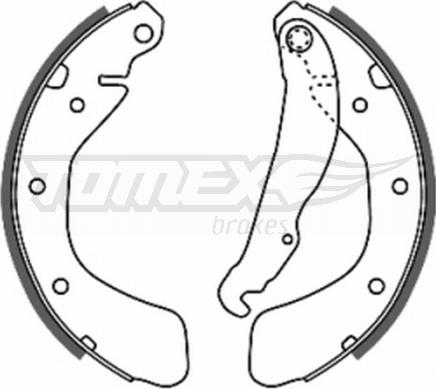 TOMEX brakes TX 20-17 - Комплект тормозных колодок, барабанные unicars.by