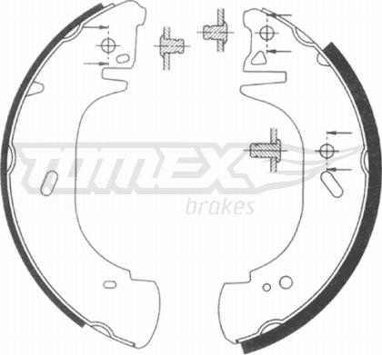 TOMEX brakes TX 20-89 - Комплект тормозных колодок, барабанные unicars.by