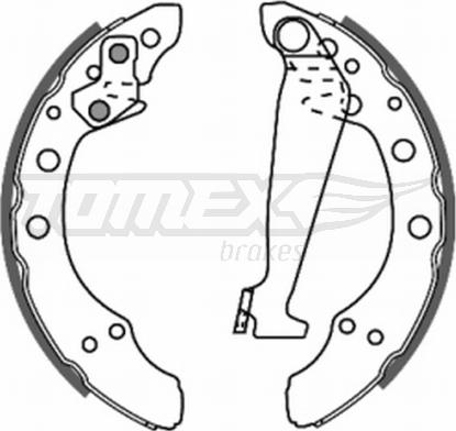 TOMEX brakes TX 20-86 - Комплект тормозных колодок, барабанные unicars.by