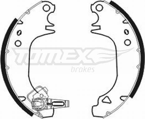 TOMEX brakes TX 20-80 - Комплект тормозных колодок, барабанные unicars.by