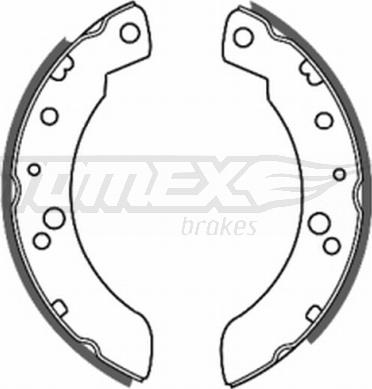 TOMEX brakes TX 20-33 - Комплект тормозных колодок, барабанные unicars.by