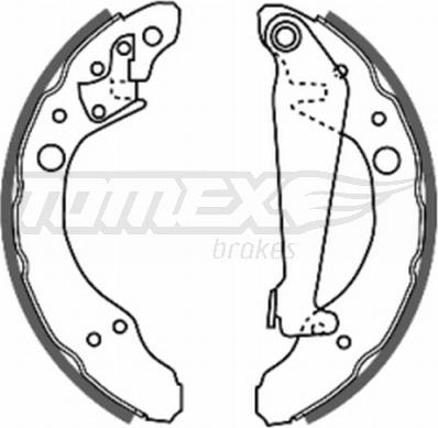 TOMEX brakes TX 20-24 - Комплект тормозных колодок, барабанные unicars.by