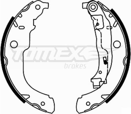 TOMEX brakes TX 21-96 - Комплект тормозных колодок, барабанные unicars.by