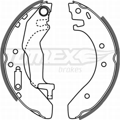 TOMEX brakes TX 21-54 - Комплект тормозных колодок, барабанные unicars.by