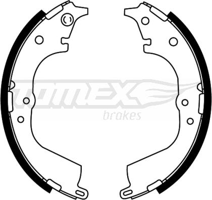 TOMEX brakes TX 21-55 - Комплект тормозных колодок, барабанные unicars.by