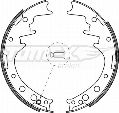 TOMEX brakes TX 21-56 - Комплект тормозных колодок, барабанные unicars.by