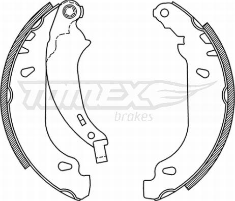 TOMEX brakes TX 21-52 - Комплект тормозных колодок, барабанные unicars.by