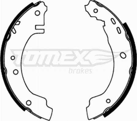 TOMEX brakes TX 21-66 - Комплект тормозных колодок, барабанные unicars.by