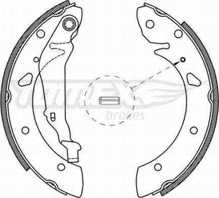 TOMEX brakes TX 21-05 - Комплект тормозных колодок, барабанные unicars.by