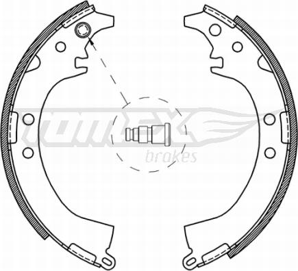 TOMEX brakes TX 21-07 - Комплект тормозных колодок, барабанные unicars.by