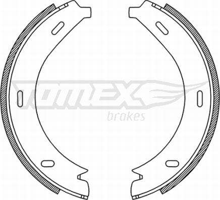 TOMEX brakes TX 21-19 - Комплект тормозных колодок, барабанные unicars.by