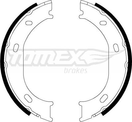 TOMEX brakes TX 21-17 - Комплект тормозных колодок, барабанные unicars.by