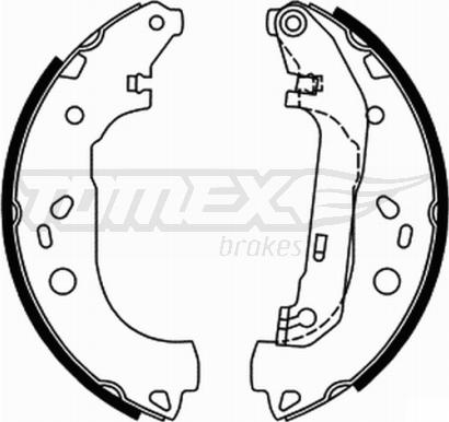 TOMEX brakes TX 21-87 - Комплект тормозных колодок, барабанные unicars.by