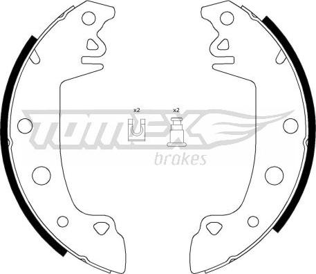 TOMEX brakes TX 21-28 - Комплект тормозных колодок, барабанные unicars.by