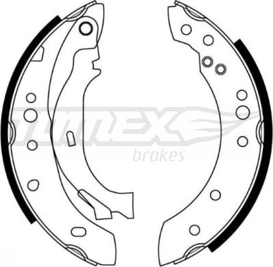 TOMEX brakes TX 21-27 - Комплект тормозных колодок, барабанные unicars.by