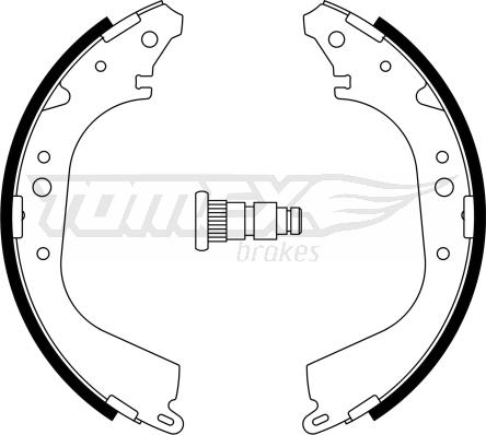 TOMEX brakes TX 23-35 - Комплект тормозных колодок, барабанные unicars.by