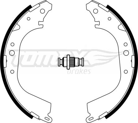 TOMEX brakes TX 23-30 - Комплект тормозных колодок, барабанные unicars.by