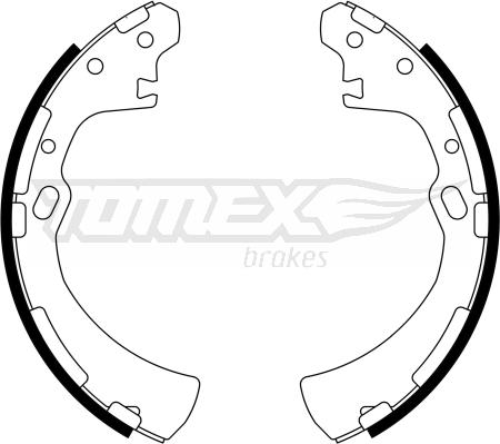 TOMEX brakes TX 23-31 - Комплект тормозных колодок, барабанные unicars.by