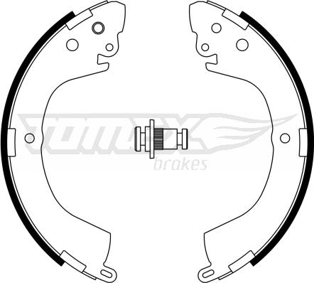 TOMEX brakes TX 23-29 - Комплект тормозных колодок, барабанные unicars.by