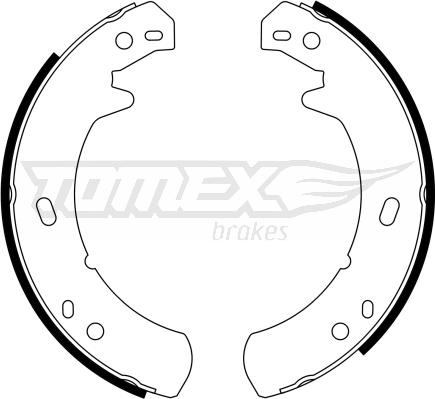 TOMEX brakes TX 23-24 - Комплект тормозных колодок, барабанные unicars.by