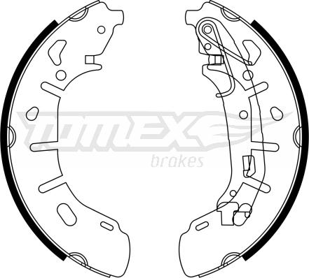 TOMEX brakes TX 23-21 - Комплект тормозных колодок, барабанные unicars.by