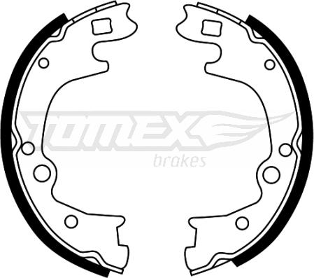 TOMEX brakes TX 22-49 - Комплект тормозных колодок, барабанные unicars.by